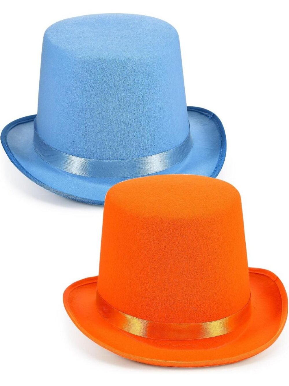 Geyoga 2 Pcs Blue and Orange Top Hats
